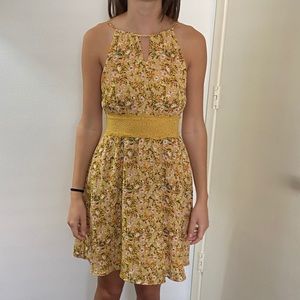 Francesca’s Floral Yellow Dress